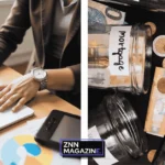 A collage featuring two images representing Personal Finance 101 for beginners—one showing a person organizing bills and creating a budget at a desk, and another displaying savings jars labeled with different financial goals like emergency fund and vacation